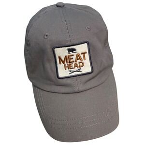 Meat Head Grey Cotton Baseball Cap Adjustable Dad Hat BBQ Grilling RN140673